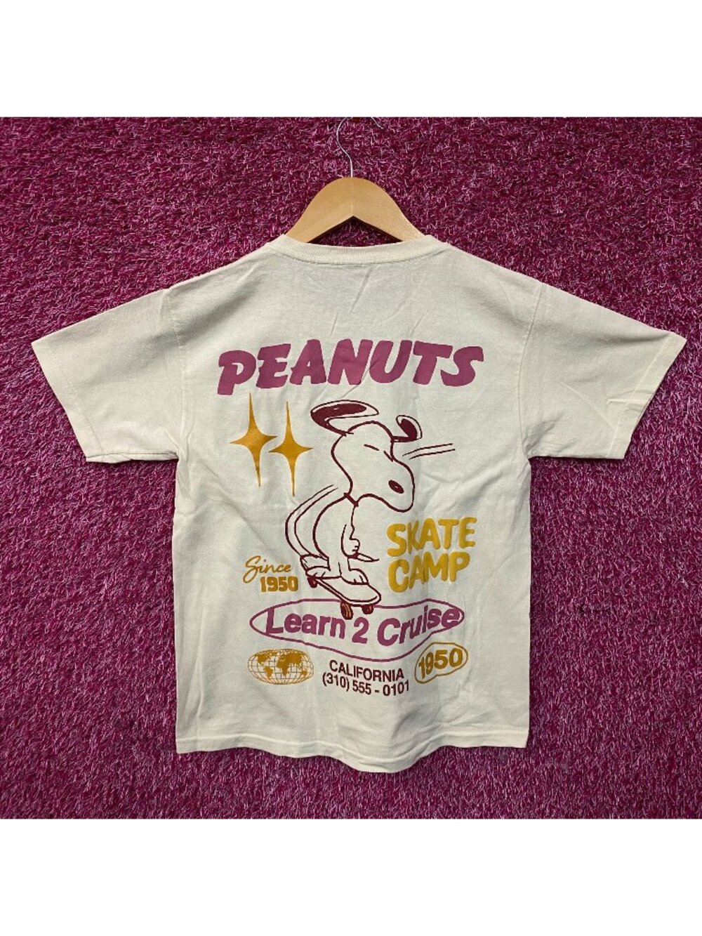 Peanuts Snoopy Skate Camp Graphic T-Shirt Medium